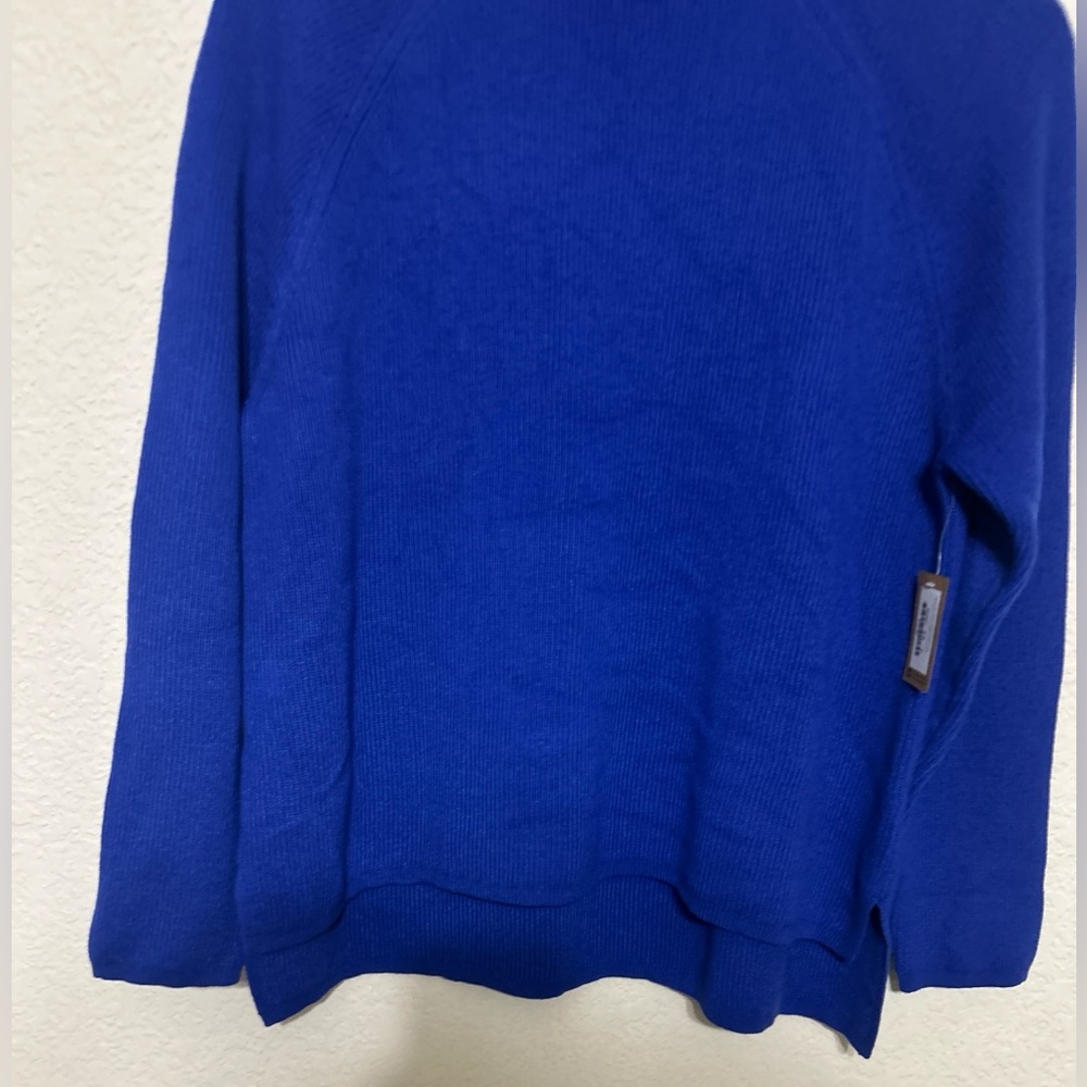 Title Nine Offsite Turtleneck Sweater Blue Pullover Size XL NWT - Picture 4 of 10
